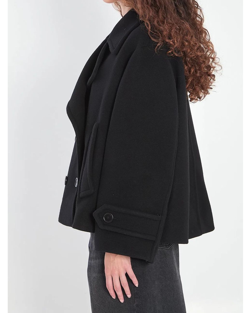 Chloé Black Wool Blend Coat