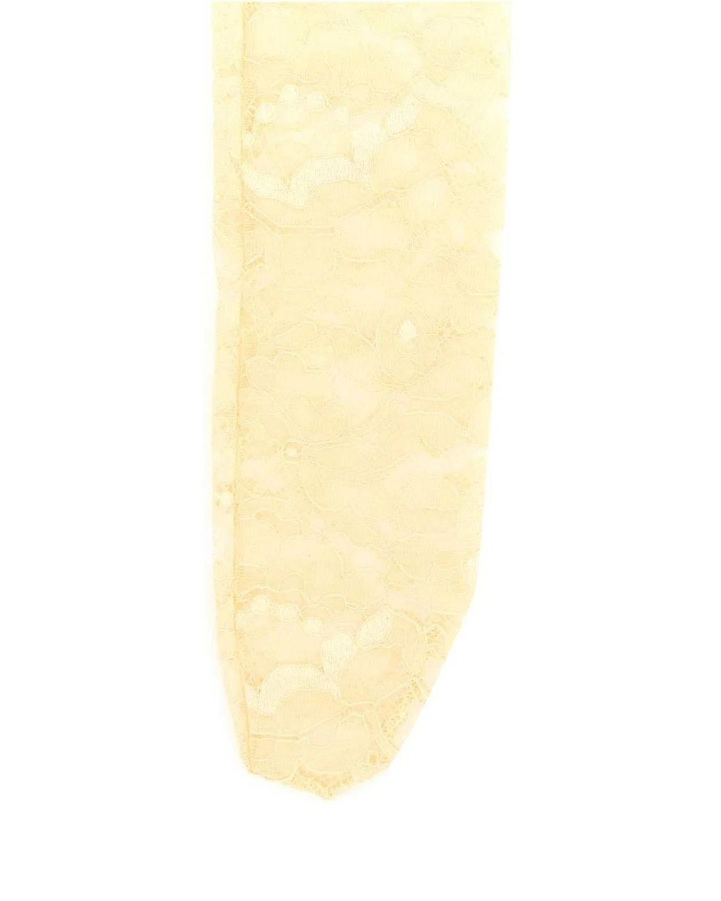 Valentino Garavani Yellow Cream Stretch Lace Socks