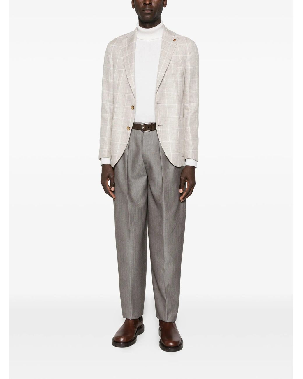 Latorre White Linen Wool Jacket for men