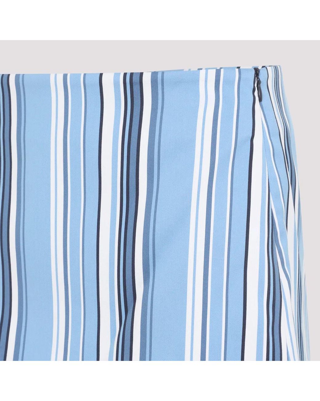 Frankie Shop Blue Multi Stripe Hera Mini Skirt