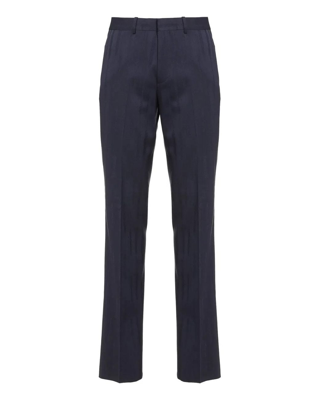 Off-White c/o Virgil Abloh Blue Slim Fit Tailored Trousers Elastane for men