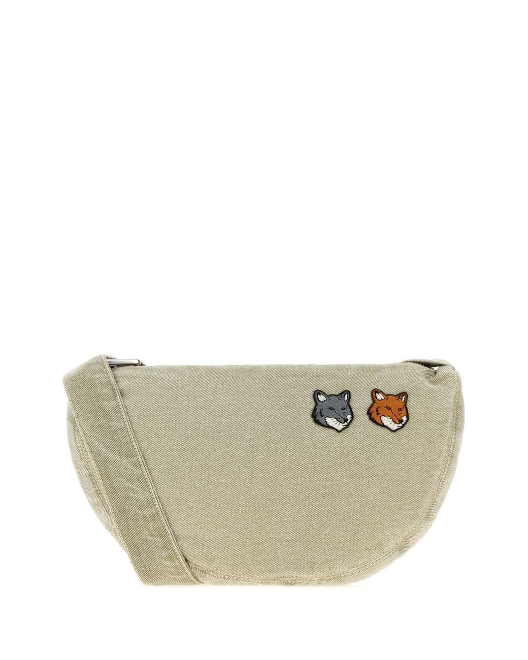 Maison Kitsuné Gray Double Fox Head Bumbag