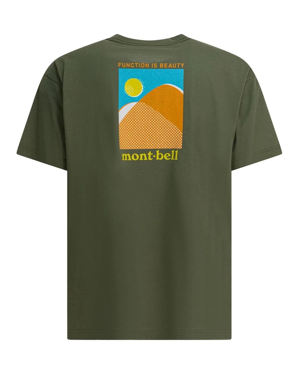 Montbell Green "Wickron T Mountains & Sun" T-Shirt for men