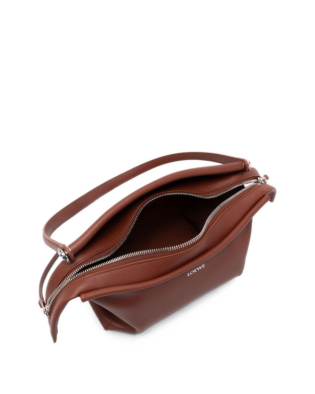 Loewe Brown Whisker Glazed Calfskin Shoulder Bag