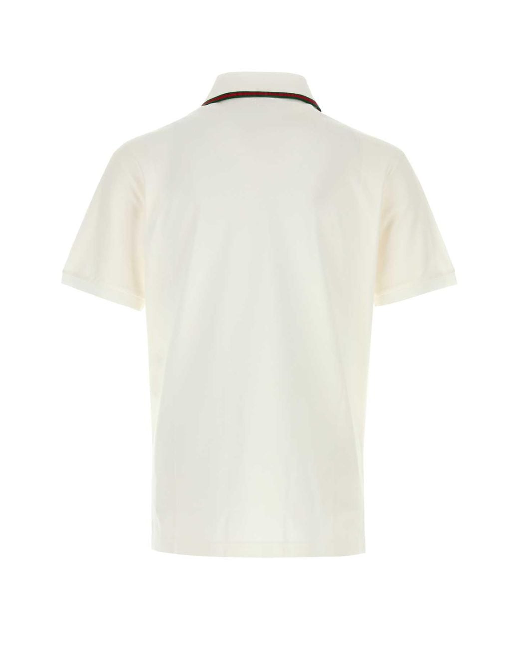 Gucci White Web-Stripe Polo Shirt for men