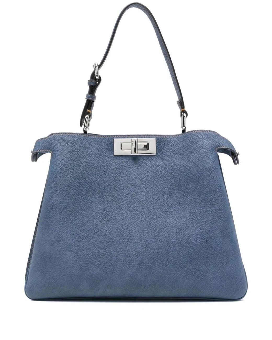 Fendi Blue Peekaboo Soft Medium Bag