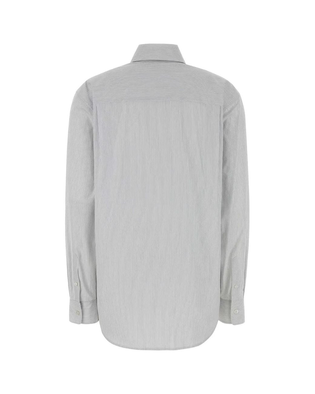 The Row Gray Regular Striped Shirt