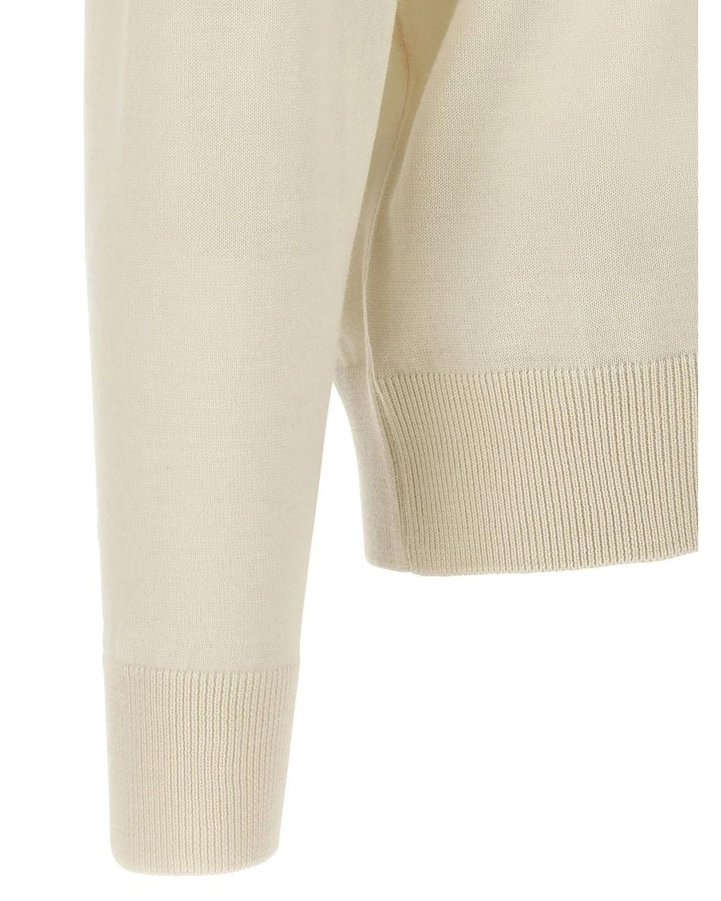 Boss White Shaved Knit Cardigan for men