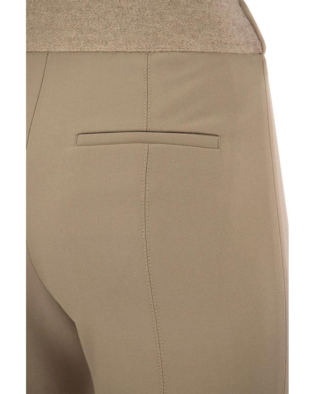 Peserico Natural Stretch Gabardine Cigarette Trousers
