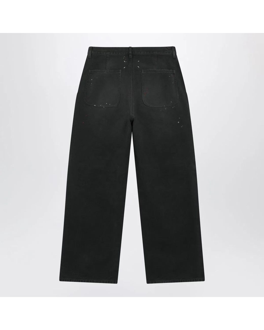 Maison Margiela Black Doubledyed Work Trousers for men