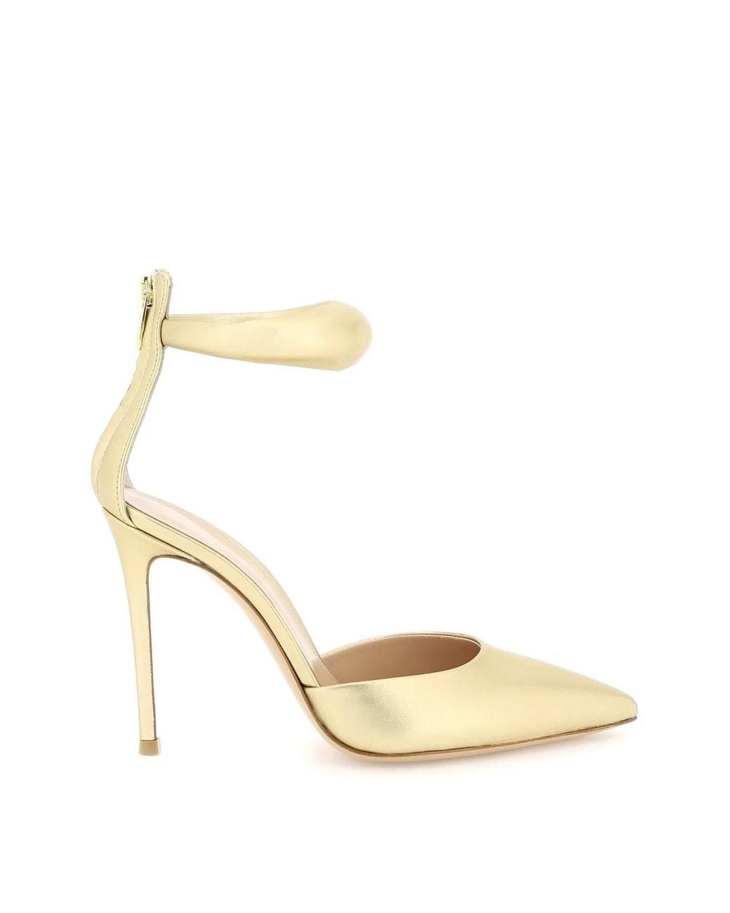 Gianvito Rossi Metallic Ankle Strap Pump