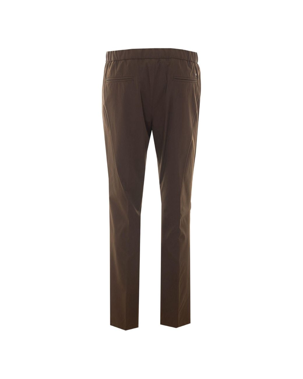 Herno Gray Drawstring-Waist Straight-Leg Trousers for men