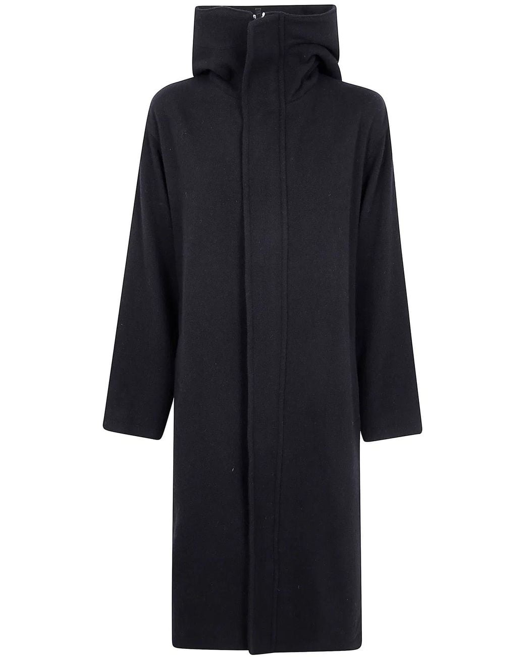 Y's Yohji Yamamoto Black "Vintage Flannel" Hoodie Coat