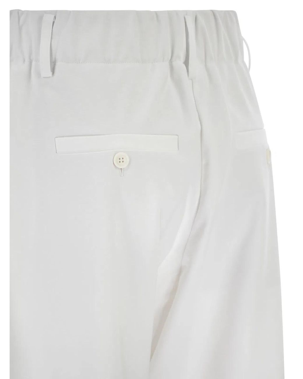 Brunello Cucinelli White Interlock Couture Trousers