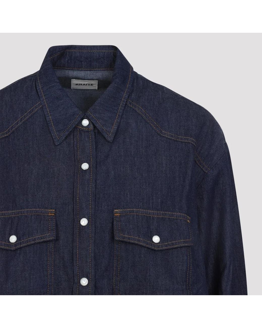 Khaite Blue Grenon Shirt