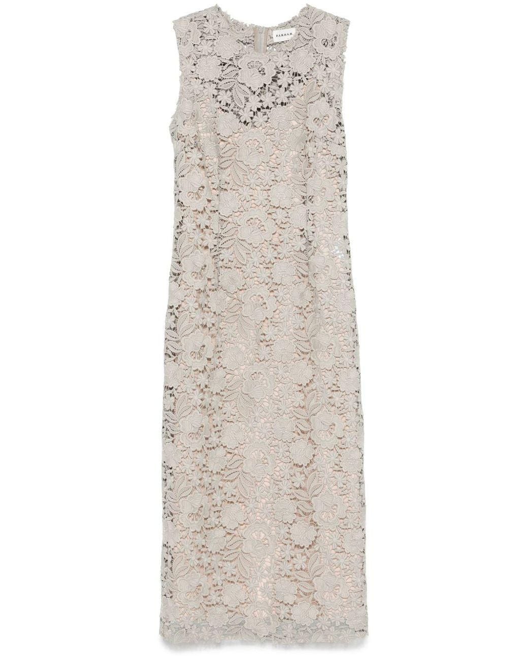 P.A.R.O.S.H. Natural P.A.R.O..H. Peonia Midi Dress