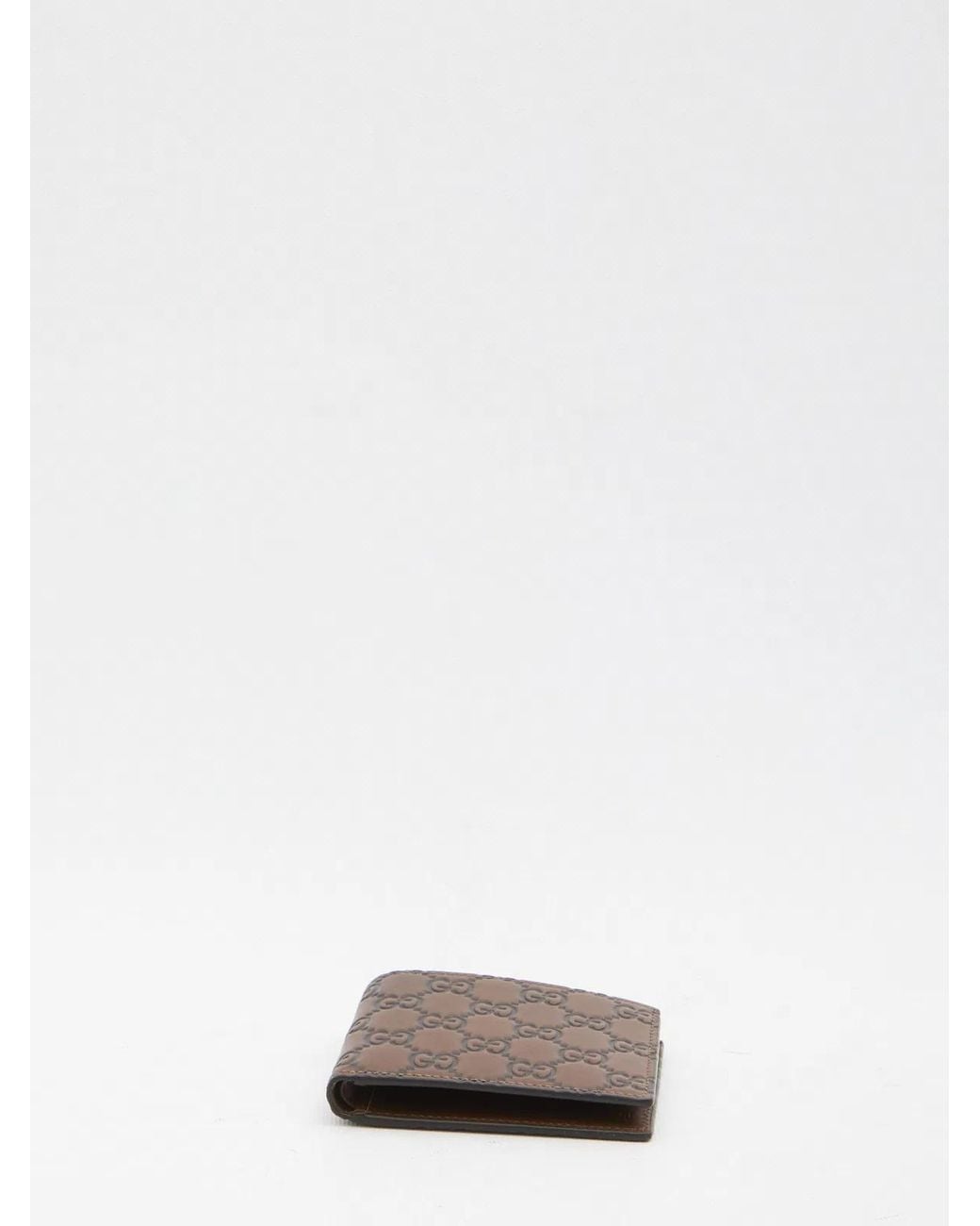 Gucci Brown Gg Emblem Bi-Fold Wallet for men