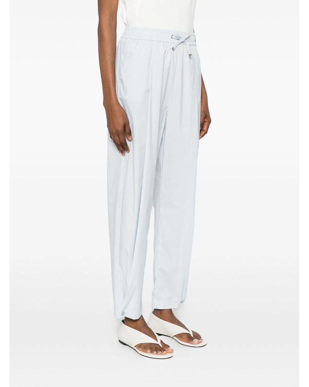 Herno White Polyamide Elastane Drawstring-Fastening Trousers