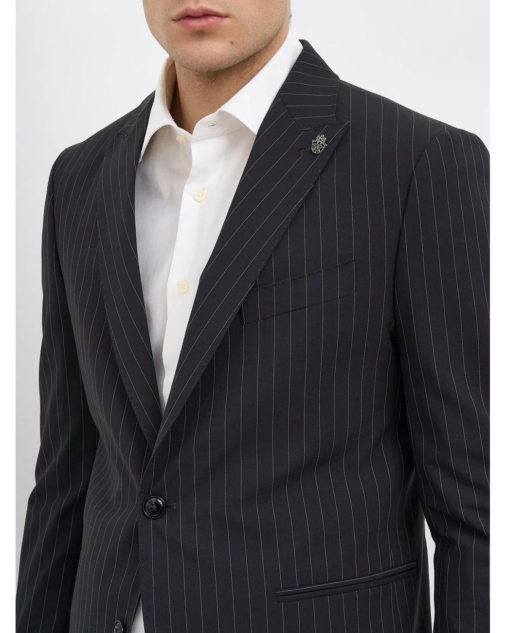 Daniele Alessandrini Black Single-Breasted Suit for men