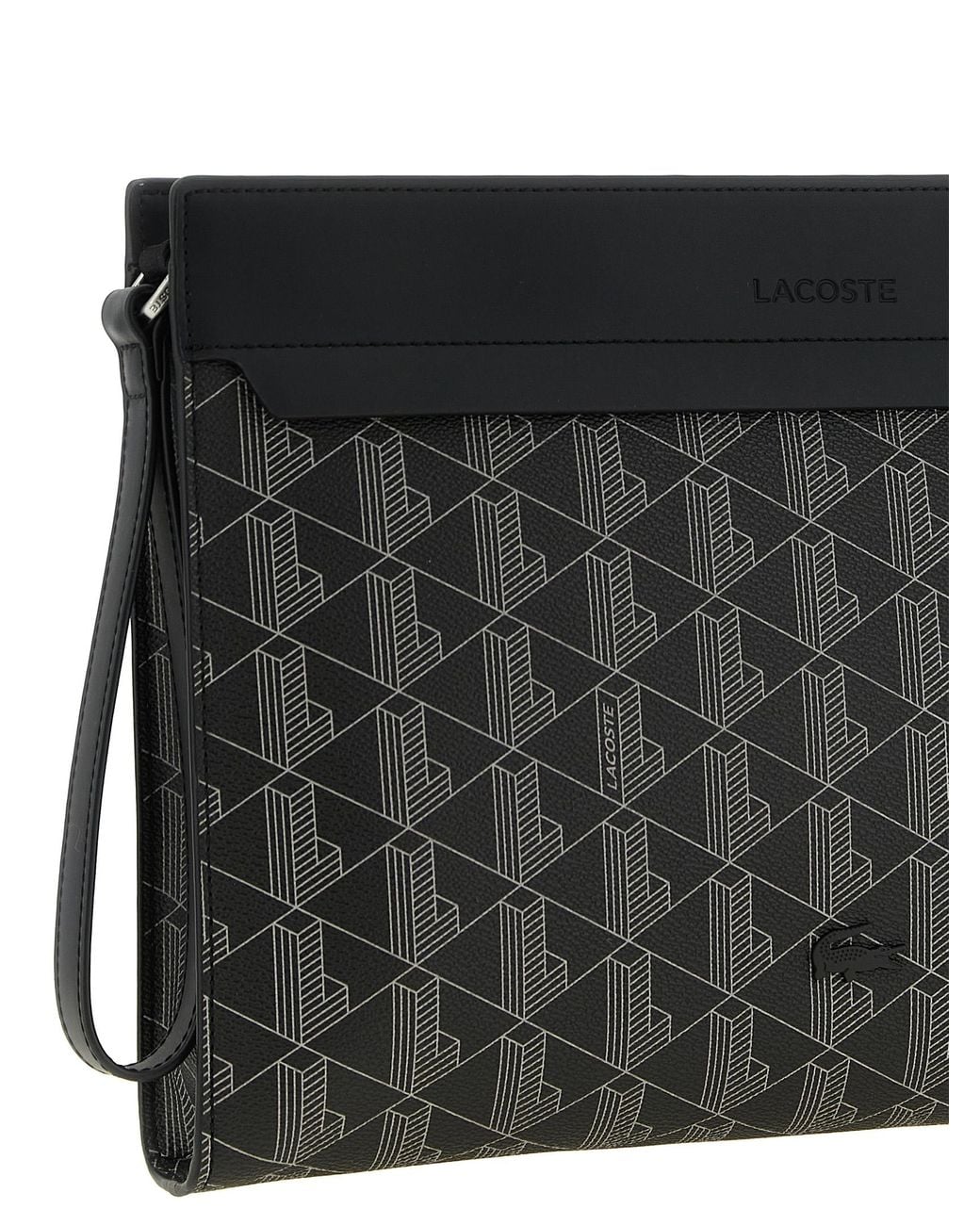 Lacoste Black 'The Blend' Laptop Case for men