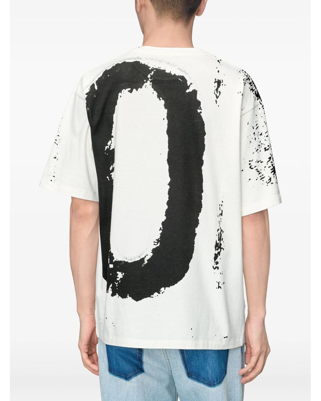 MM6 by Maison Margiela White Number 10 Print Cotton T-Shirt for men