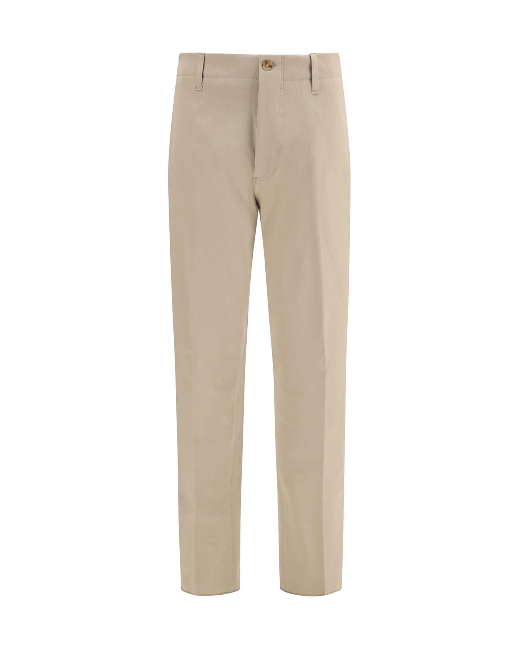 Lardini Natural Cotton Pants Cotton; Elastane for men