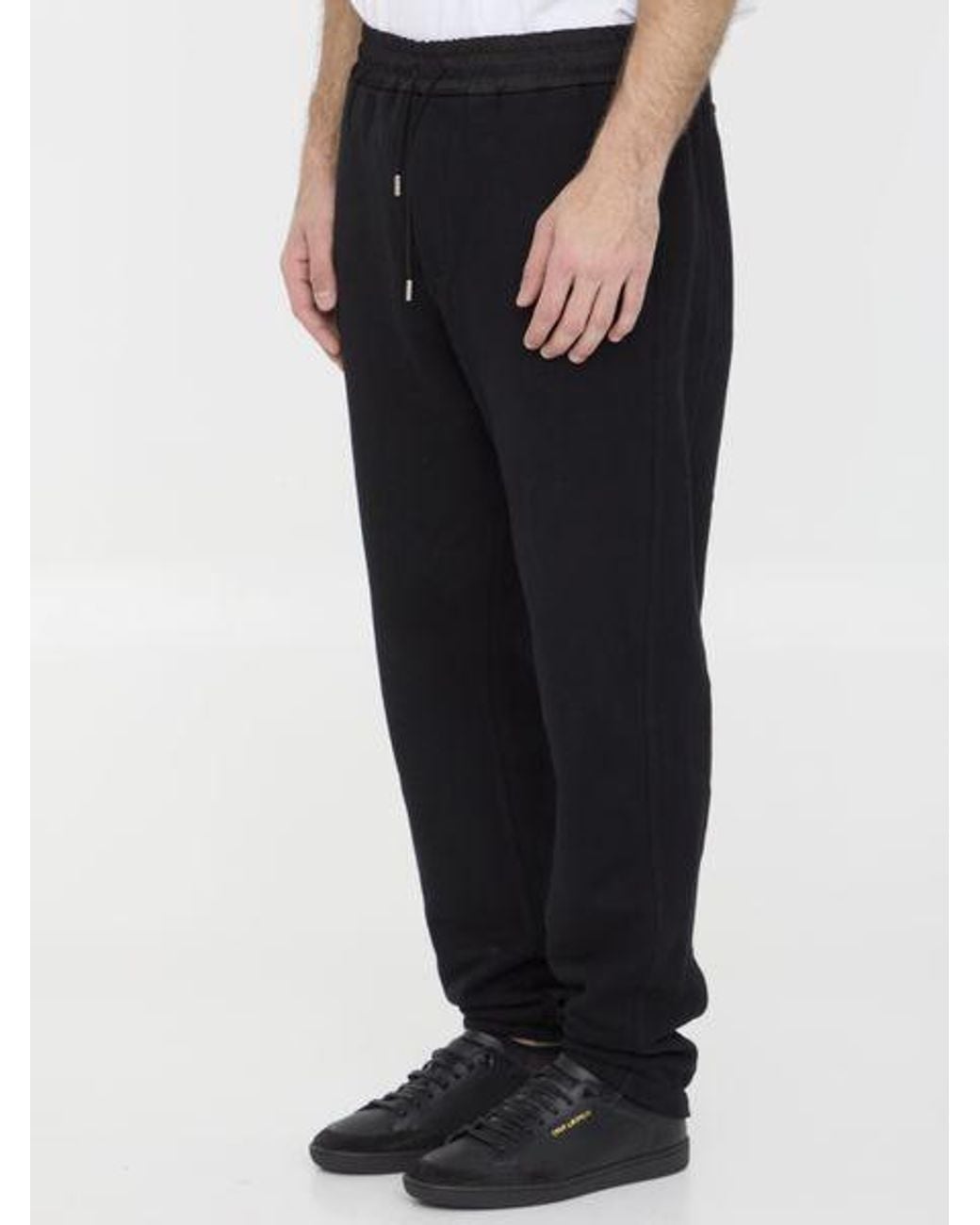 Saint Laurent Black Jogging Molleton Doux Gots for men