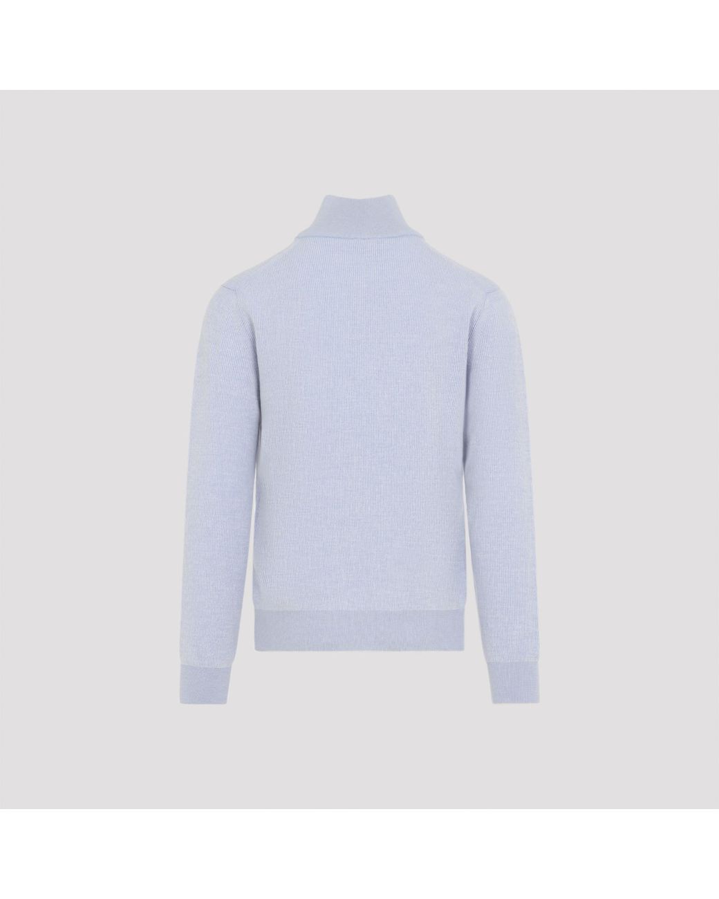 Brioni Blue Sky Pearl Half Zip Up Sweater for men