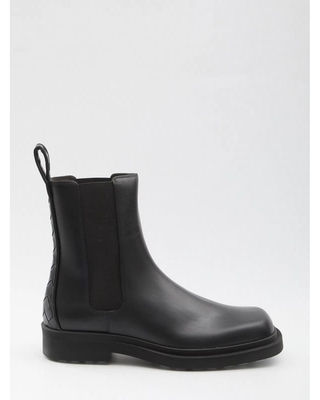 Bottega Veneta Black Calfskin Ben Chelsea Boot
