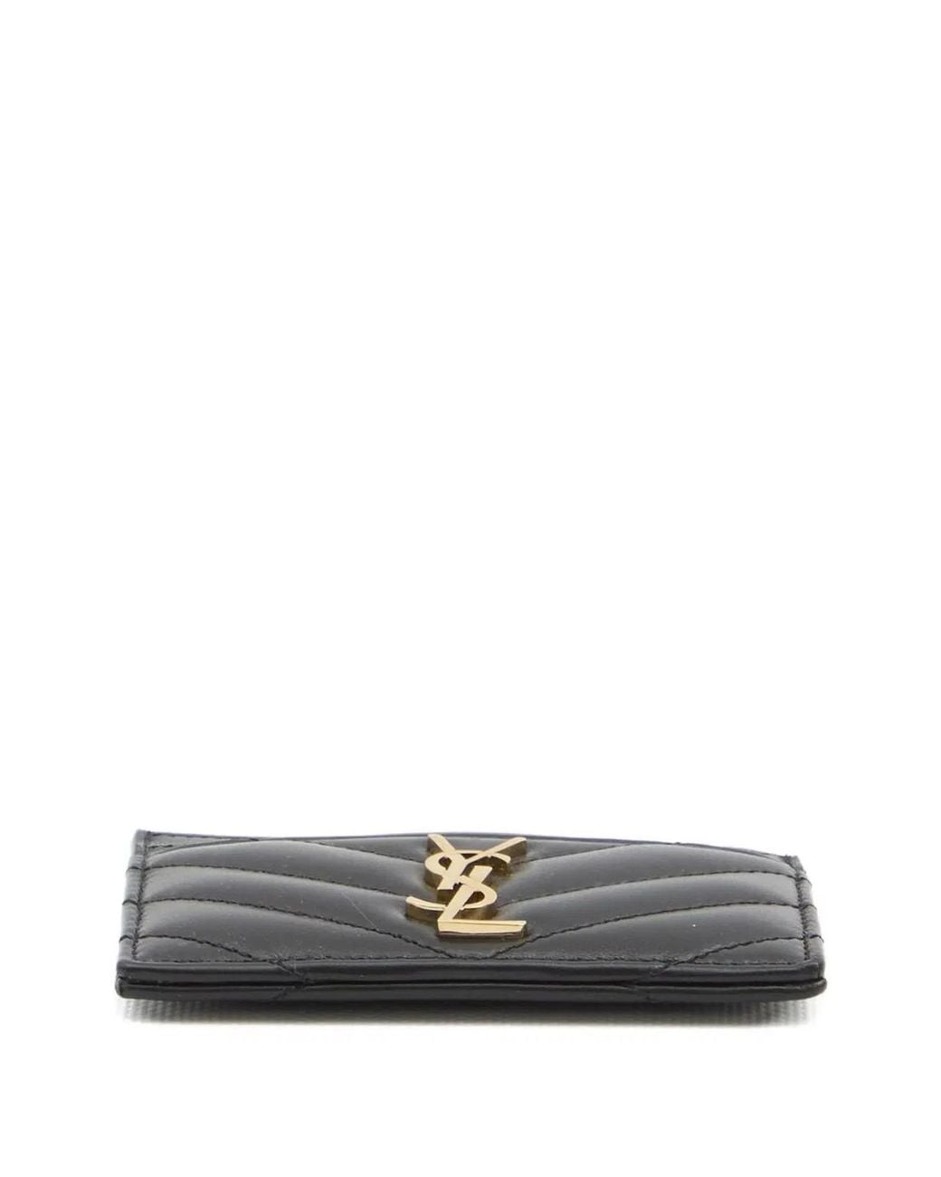 Saint Laurent Black Cassandre Leather Wallet