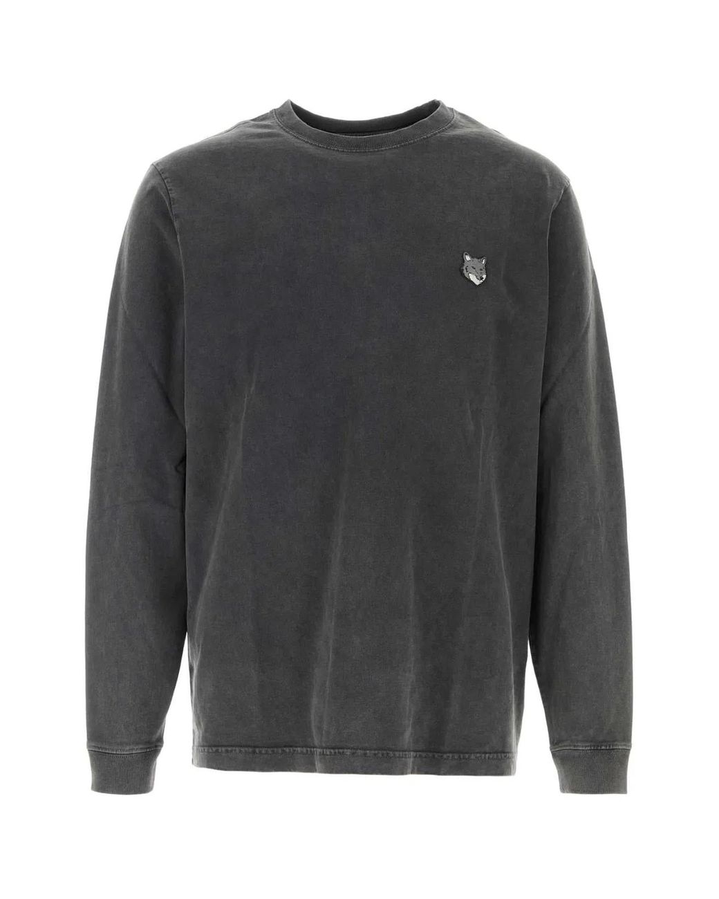 Maison Kitsuné Gray Organic Cotton T-Shirt for men