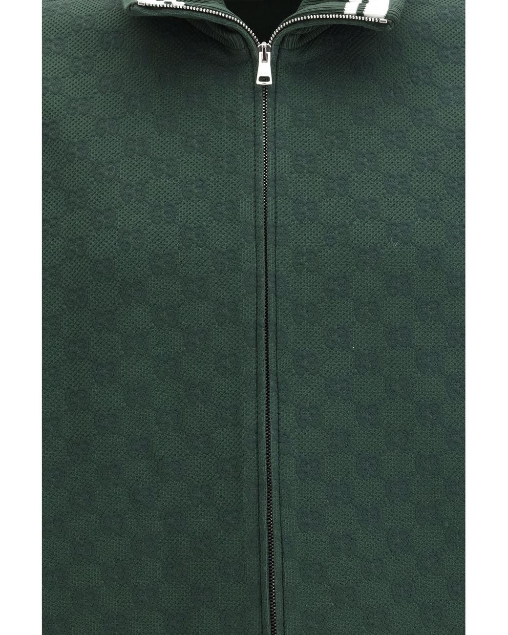 Gucci Green Gg Technical Jersey Zip Jacket for men