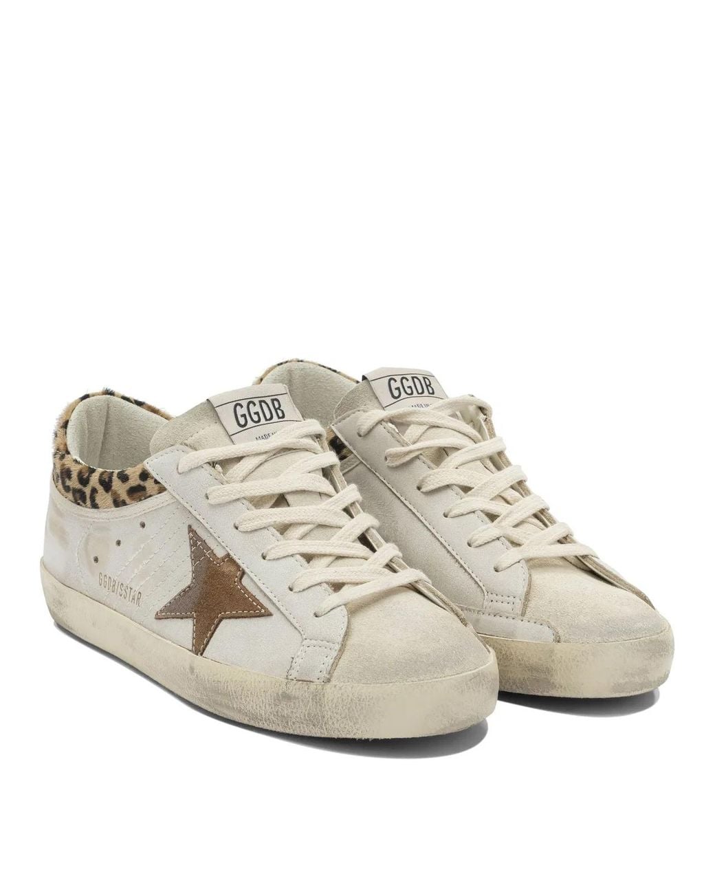 Golden Goose Deluxe Brand White "Super-Star" Low-Top Sneakers