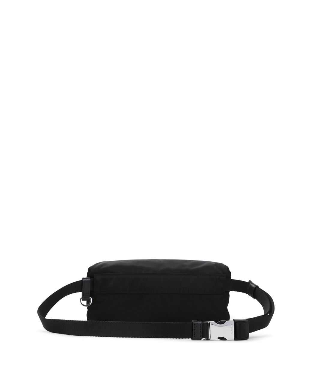 Prada Black Logo-Plaque Belt Bag for men