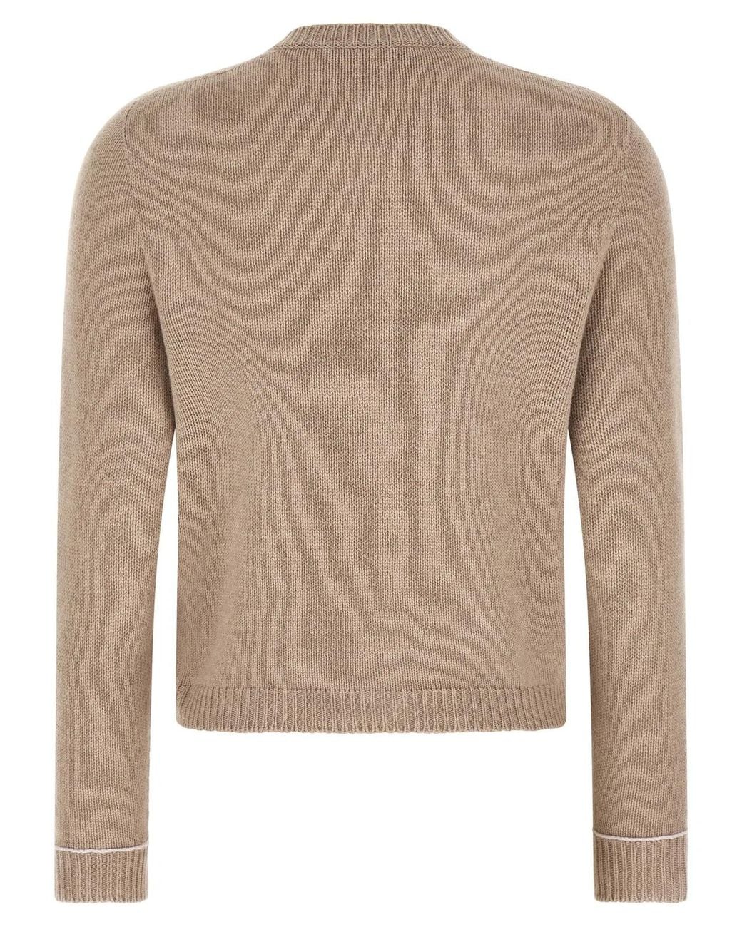 Fabiana Filippi Natural Covered Buttons Cardigan