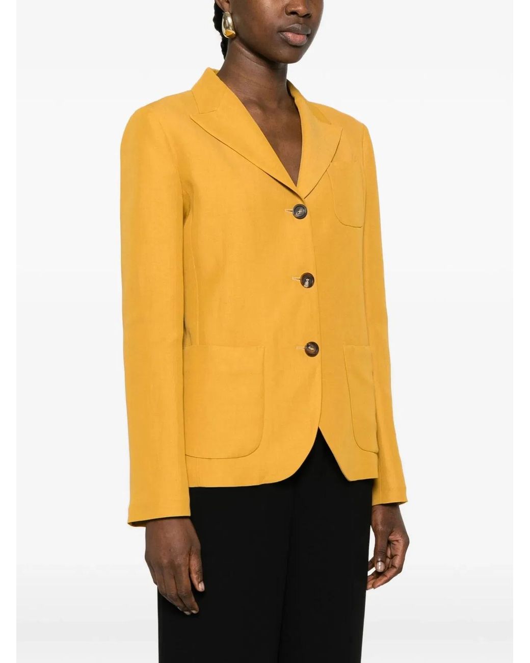 Fabiana Filippi Yellow Viscose Linen Jacket