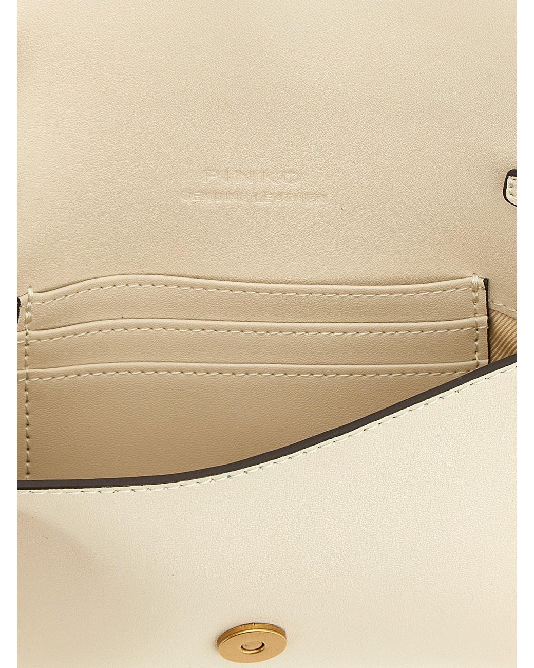 Pinko Natural 'Flat Mini' Wallet On Chain