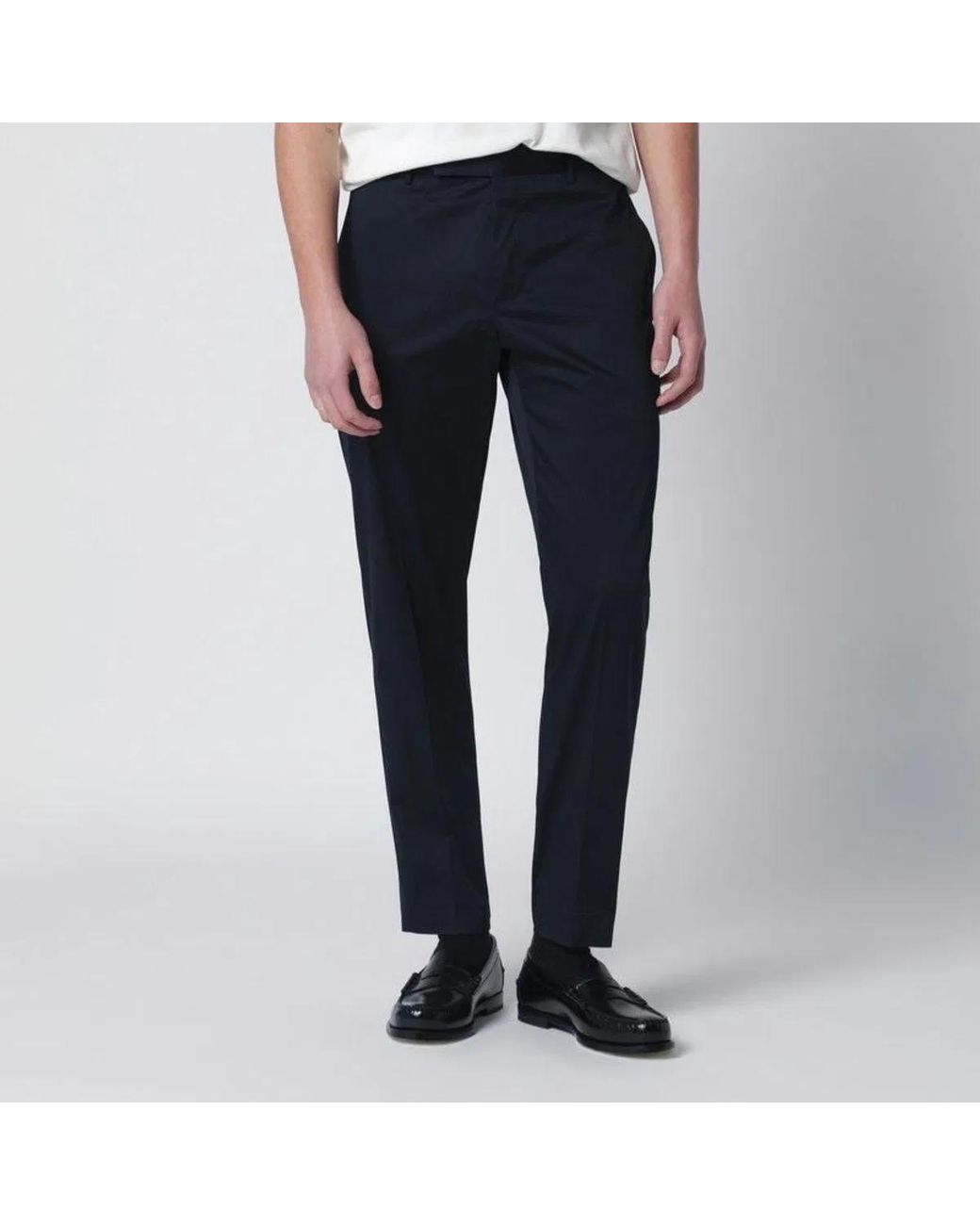 PT01 Blue Cottonblend Trousers for men