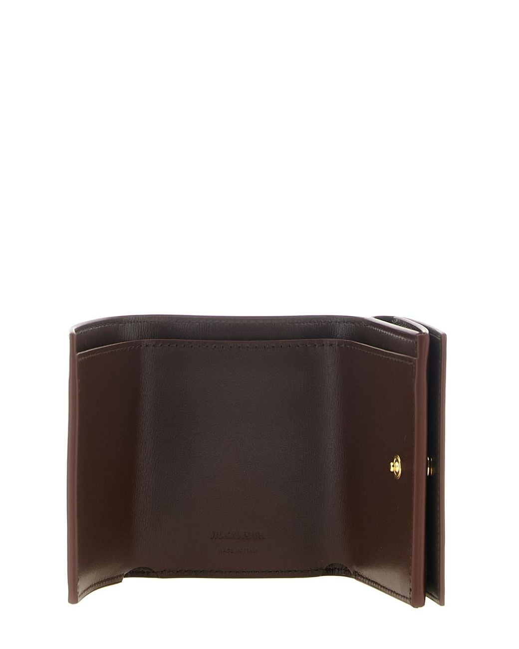 Jil Sander Brown Mini Leather Wallet
