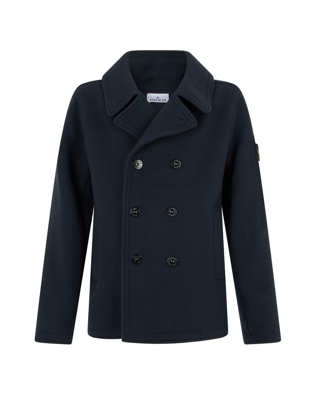 Stone Island Blue Wool Jacket for men