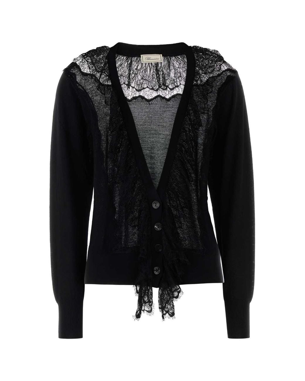 Blumarine Black Virgin Wool Cardigan