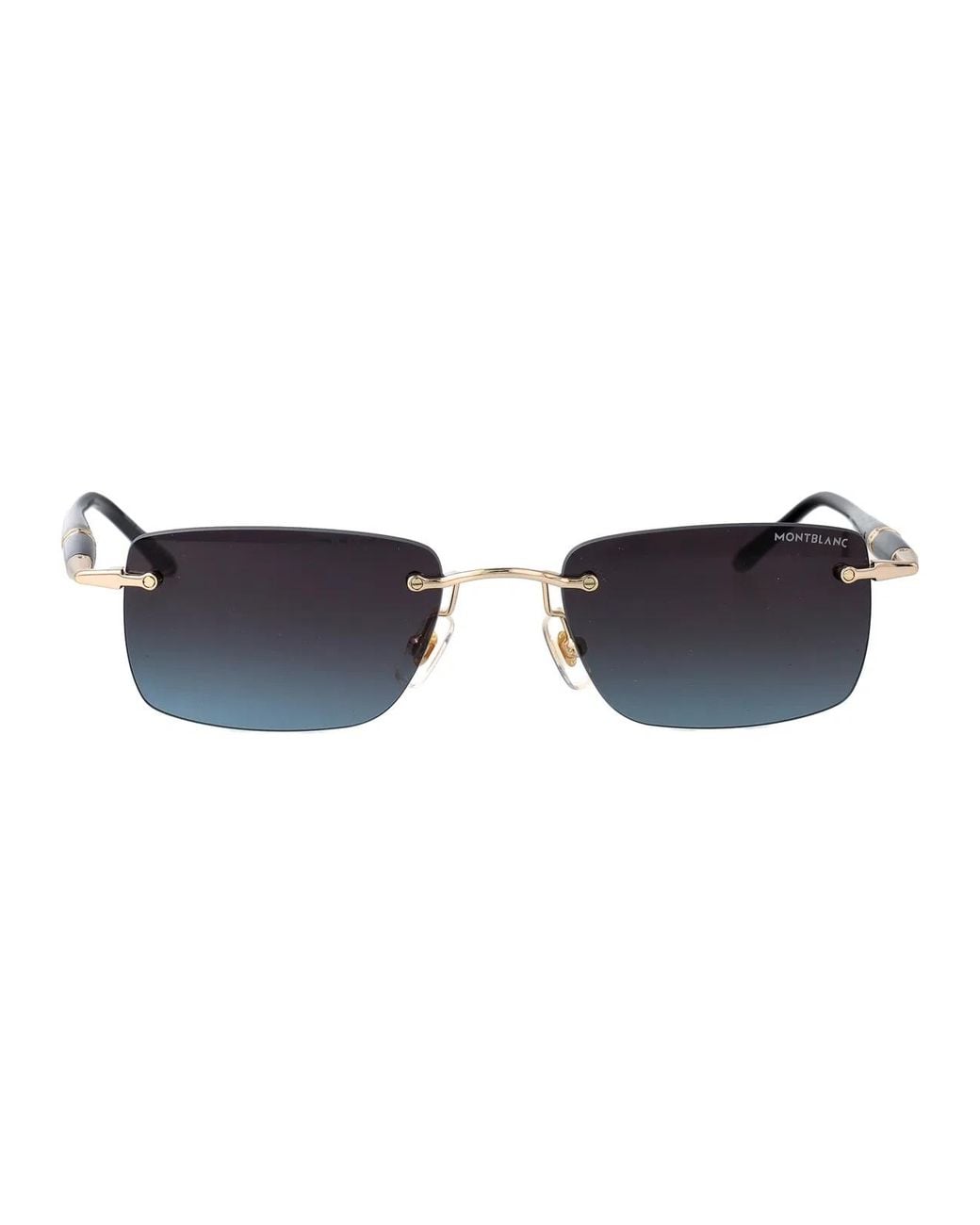 Montblanc Blue Metal Sunglasses for men
