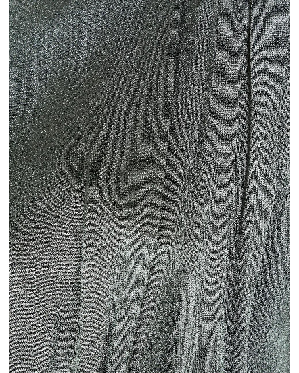 Semicouture Green Satin Long Dress
