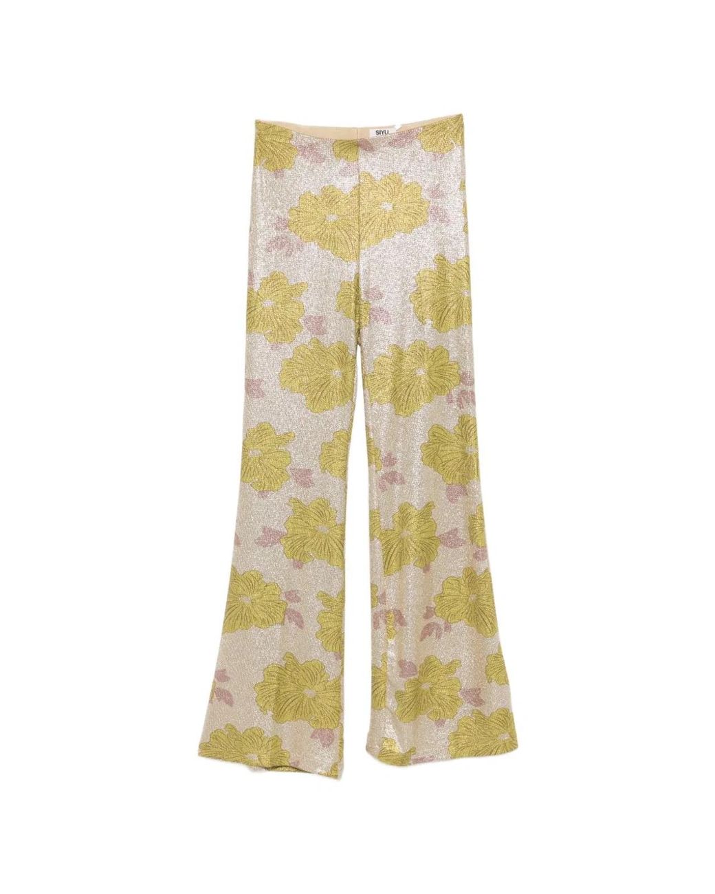 Siyu Yellow Tallis Printed Trousers