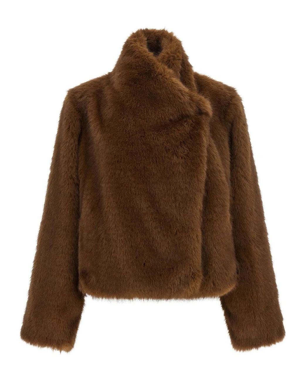 BB COUTURE Brown B&B Couture 'Farrah First' Eco-Fur Coat