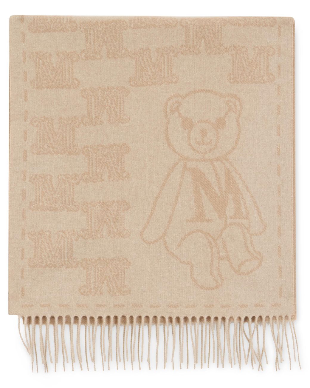 Max Mara Natural Scarf With Fringes