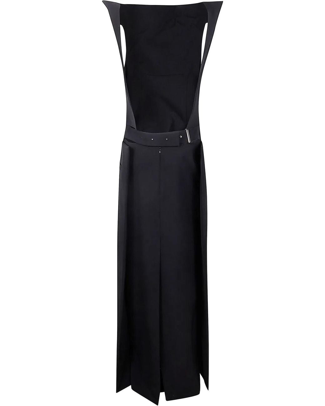 Jean Paul Gaultier Blue Long Backless Dress With Belt On The Back