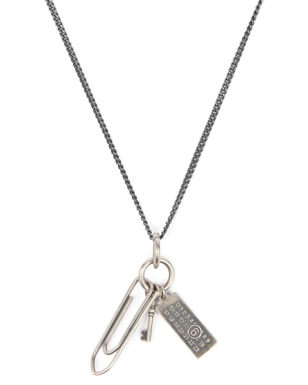 MM6 by Maison Margiela Metallic 'Graffetta' Necklace