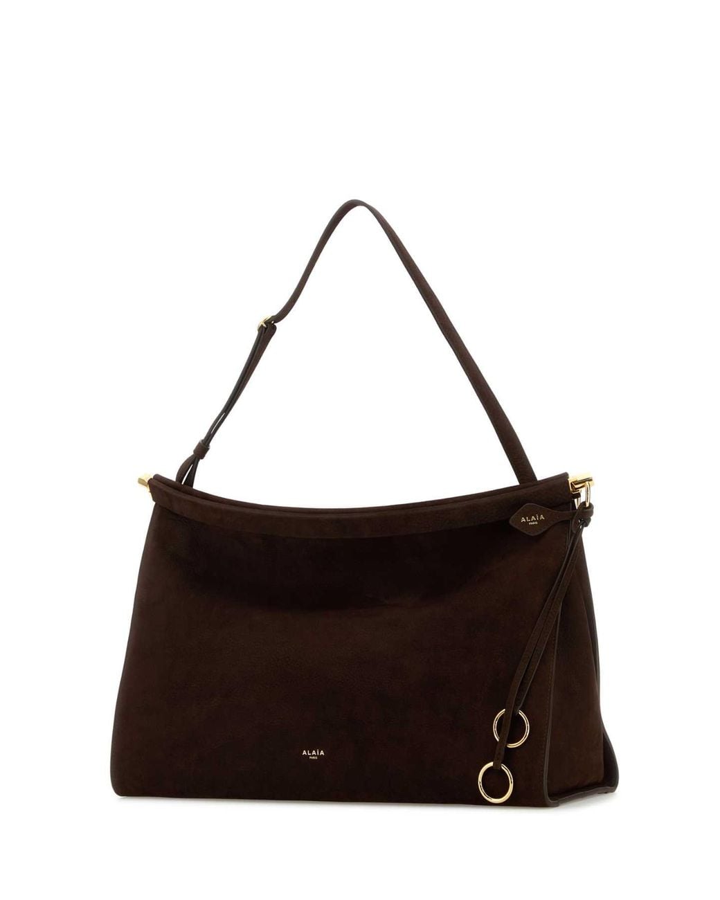 Alaïa Black Suede Large East-West Shoulder Handbag
