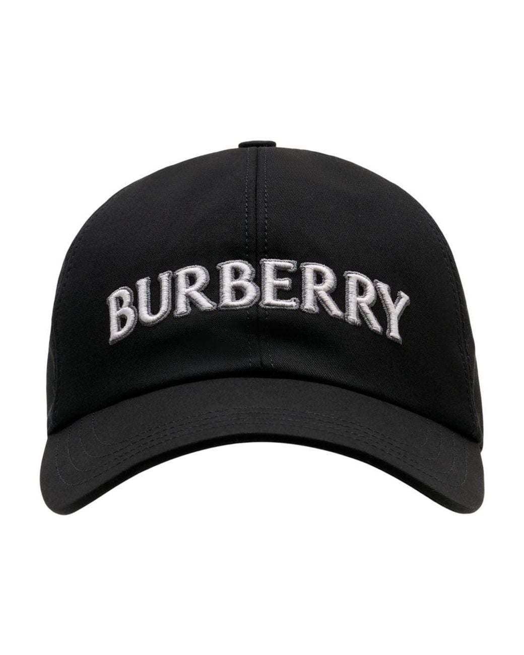 Burberry Black Logo Cotton Baseball Cap for men